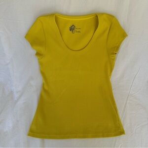 Pilcro Mustard Short Sleeve Top